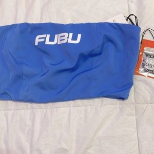 FUBU blue crop top